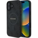 Guess PU Leather 4G Colored Ring MagSafe Apple iPhone 16 phone case in black color Guess PU Leather 4G Colored Ring MagSafe Apple iPhone 16 phone case in black color