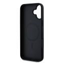 Guess PU Leather 4G Colored Ring MagSafe Apple iPhone 16 dėklas telefonui juodos spalvos Guess PU Leather 4G Colored Ring MagSafe Apple iPhone 16 dėklas telefonui juodos spalvos