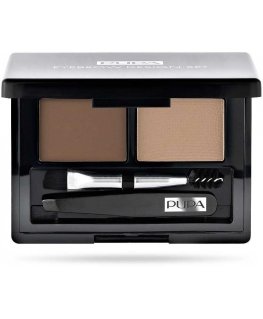 Pupa Milano Eyebrow Design Set komplektas do makijażu brwi 001 Skirtas šviesiems plaukams 1.1g