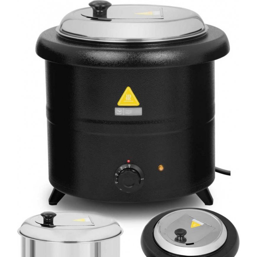Royal Catering Termoso katilas, elektrinis sriubos puodas, 13 l, 600 W, juodas