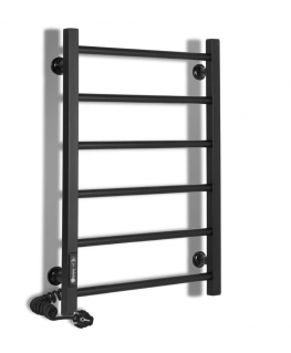 Towel dryer Alfa 400x600mm C6 black/right electric 85W