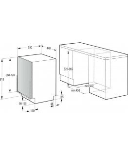 Įmontuojama indaplovė Gorenje GV520E11