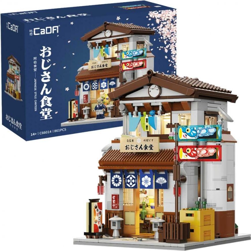 Klocki konstrukcyjne CaDA Restauracja japońska Budynek w japoniskm stylu swiatlo LED 861 parts