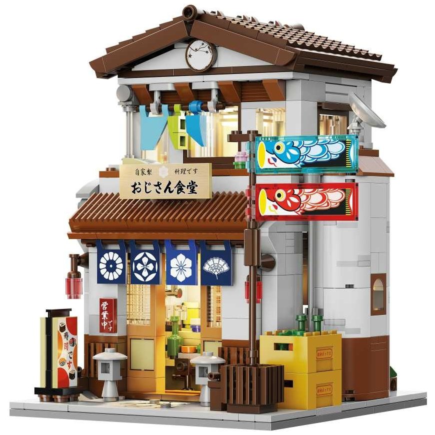 Klocki konstrukcyjne CaDA Restauracja japońska Budynek w japoniskm stylu swiatlo LED 861 parts – 2