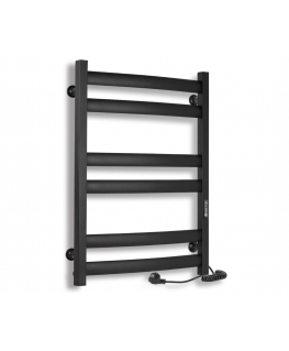 Towel dryer Atlant 500x700mm C6 black/right electric 160W