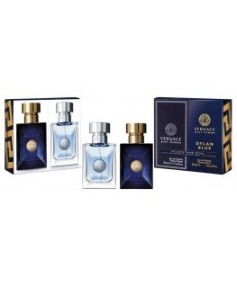 Versace Išskirtinis Travel Retail rinkinys Pour Homme tualetinio vandens purškiklis 30ml + Pour Homme Dylan Mėlyna tualetinio va