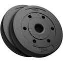 Set of bituminous weights 2x15kg, hole 51mm - for Olympic barbells, REBEL ACTIVE Set of bituminous weights 2x15kg, hole 51mm - for Olympic barbells, REBEL ACTIVE