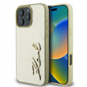 Case Karl Lagerfeld KLHCP16LPFMFBKMD iPhone 16 Pro 6.3" gold/golden hardcase Metal Signature Case Karl Lagerfeld KLHCP16LPFMFBKMD iPhone 16 Pro 6.3" gold/golden hardcase Metal Signature
