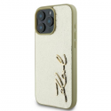 Dėklas Karl Lagerfeld KLHCP16LPFMFBKMD iPhone 16 Pro 6.3" auksinė/auksinis hardcase Metal Signature Dėklas Karl Lagerfeld KLHCP16LPFMFBKMD iPhone 16 Pro 6.3" auksinė/auksinis hardcase Metal Signature