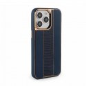 Apple iPhone 15 Pro Max Leather Case Customized Midnight Blue