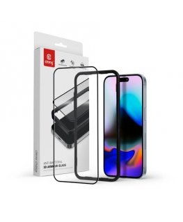 Crong Anti-Bacterial 3D Armour Glass do Apple iPhone 16 Pro