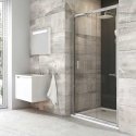Sliding shower door Ravak Blix, BLDP2-100, glossy+glass Transparent