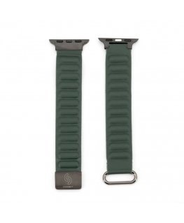 Watch 42/44/45mm cortical back buckle magnetic suction Watch Straps Ceder Green