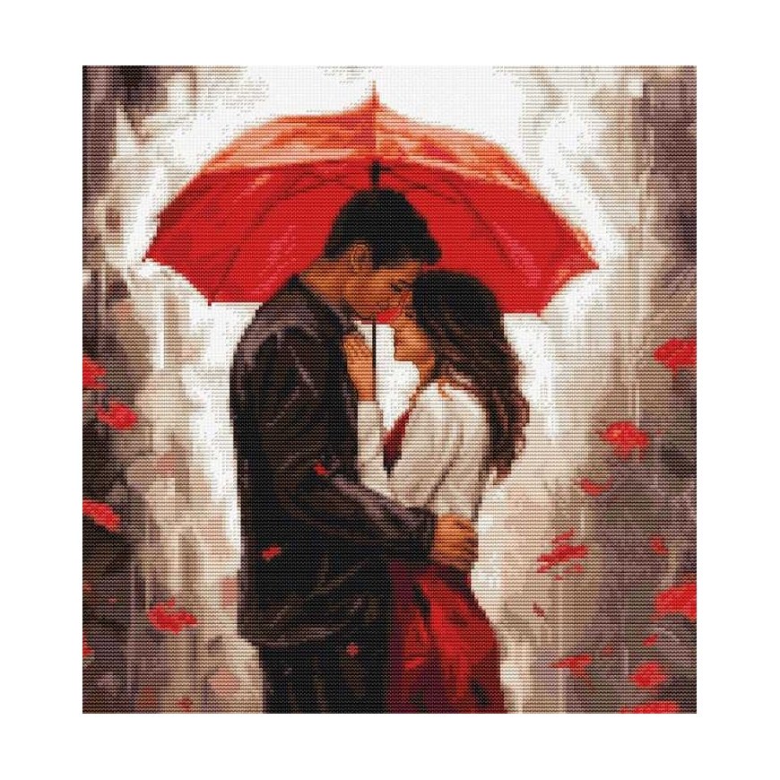 luca S Counted Cross Stitch Kit "Under the Umbrella" 27x29cm SBU5047 – 2