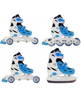 Roller skates Enero 4in1, size 34-37, blue