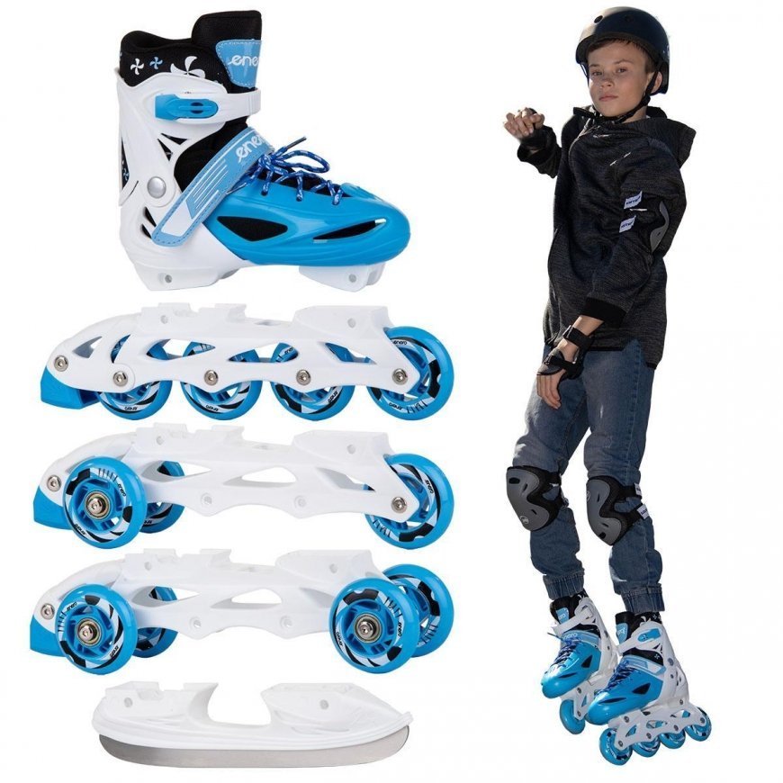 Roller skates Enero 4in1, size 34-37, blue – 4