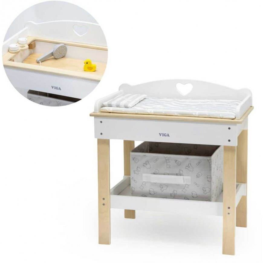 Viga Toys Wooden multifunctional changing table for dolls – 5