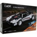 Klocki konstrukcyjne CaDA Samochód sportowy wyścigowy balta Z-Wind Sports Car Auto su diskų įtaisu pull back 321 dalys Klocki konstrukcyjne CaDA Samochód sportowy wyścigowy balta Z-Wind Sports Car Auto su diskų įtaisu pull back 321 dalys