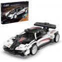 Klocki konstrukcyjne CaDA Samochód sportowy wyścigowy balta Z-Wind Sports Car Auto su diskų įtaisu pull back 321 dalys Klocki konstrukcyjne CaDA Samochód sportowy wyścigowy balta Z-Wind Sports Car Auto su diskų įtaisu pull back 321 dalys
