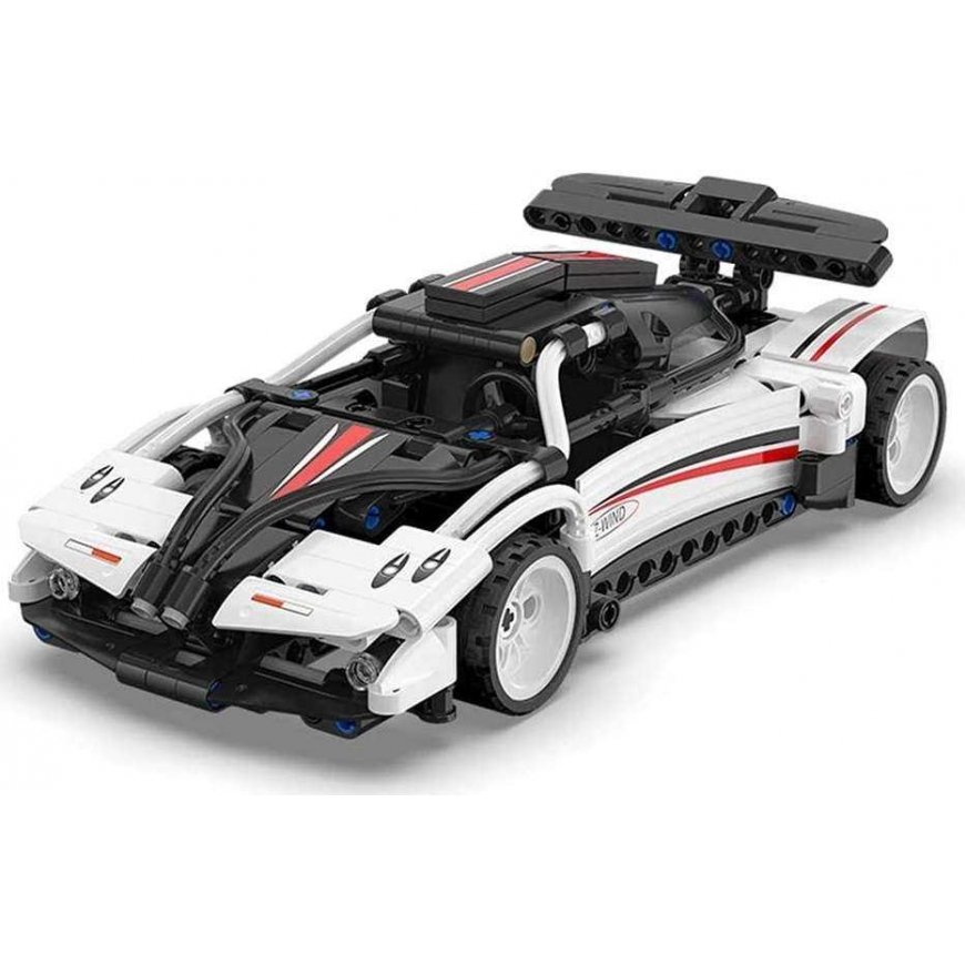 Klocki konstrukcyjne CaDA Samochód sportowy wyścigowy balta Z-Wind Sports Car Auto su diskų įtaisu pull back 321 dalys – 5