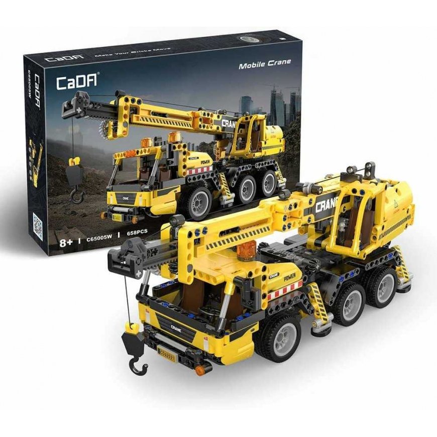 Klocki konstrukcyjne CaDA Dźwig Żuraw 37 cm Duży pojazd budowlany 658 parts