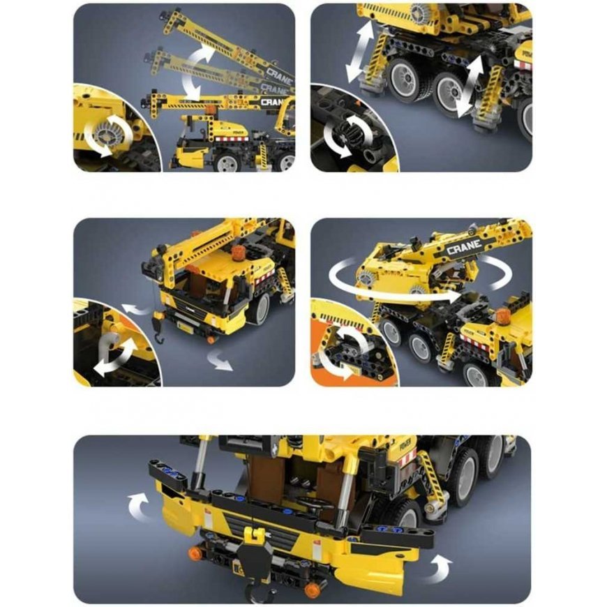 Klocki konstrukcyjne CaDA Dźwig Żuraw 37 cm Duży pojazd budowlany 658 dalys – 5