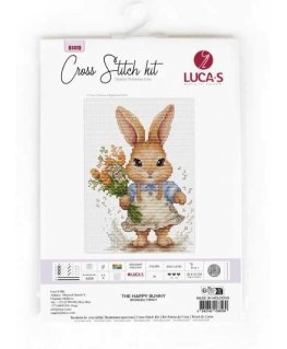 luca S Counted Cross Stitch Kit "The Happy Bunny" 10x14cm SB1410
