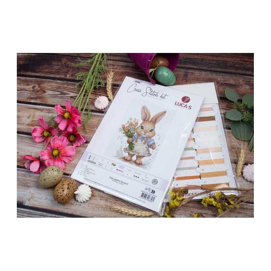 luca S Counted Cross Stitch Kit "The Happy Bunny" 10x14cm SB1410 – 3