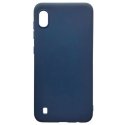 Samsung Galaxy A10 Soft Touch Silicone Case with Strap Dark Blue