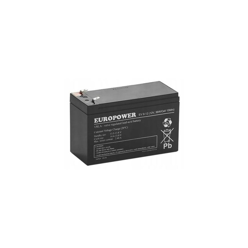 AGM battery EUROPOWER EV series 12V 8Ah/C10 (Service life 6-9 years) – 2