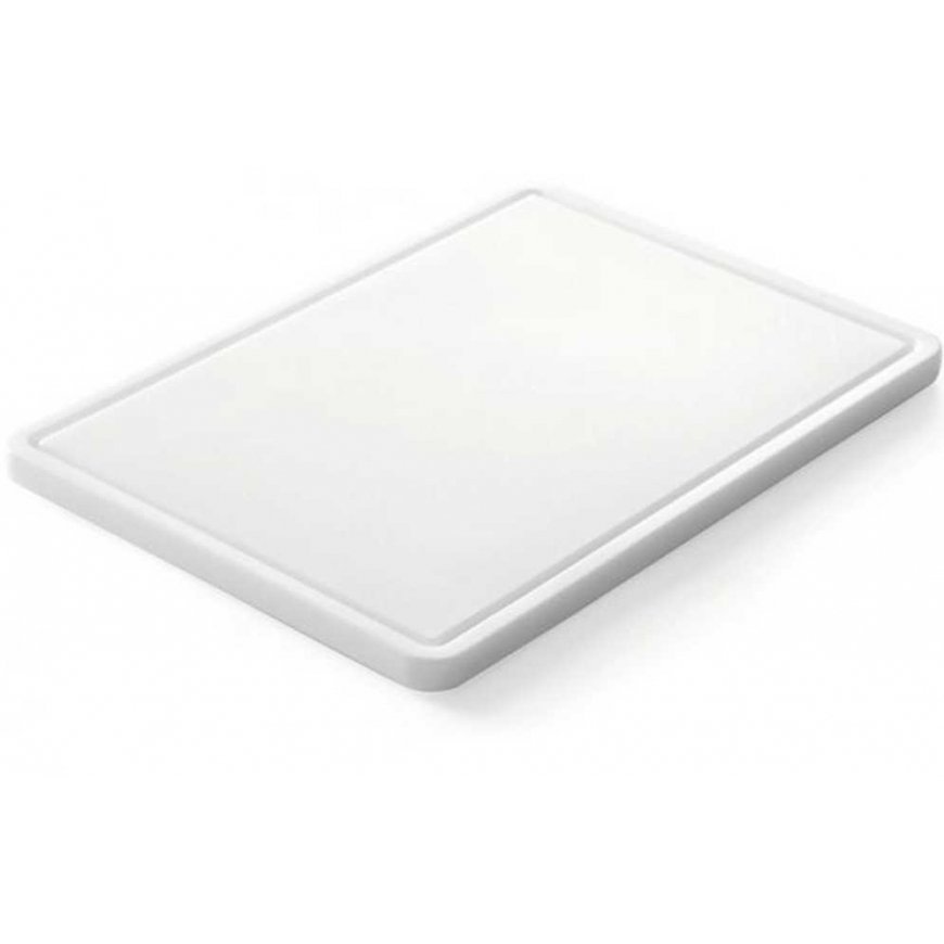 Kitchen board for cutting and chopping raw materials with grooves HDPE 35.5x25cm - Hendi 826362