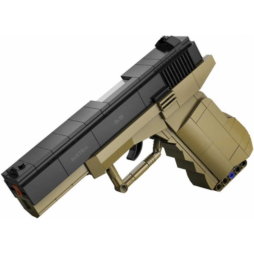 Klocki Konstrukcyjne Cada broń Pistolet 17 Pistol 5 naboi 338 dalys – 3