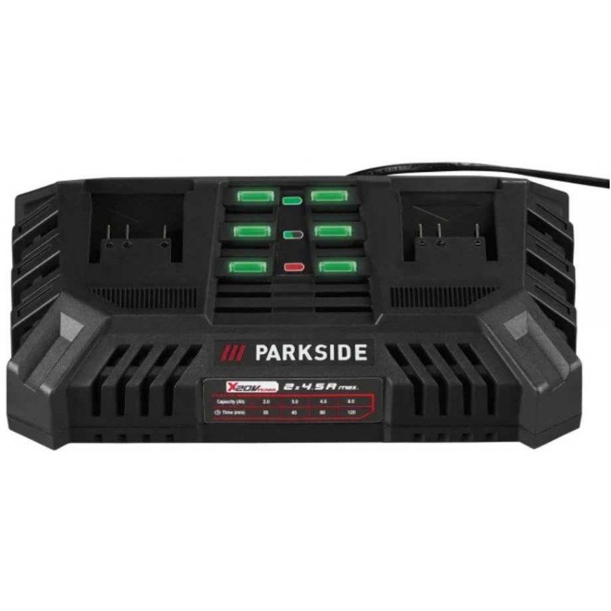 Double charger Parkside 20V 2x 4.5 A PDSLG 20 B1 DE/EU X20V Team