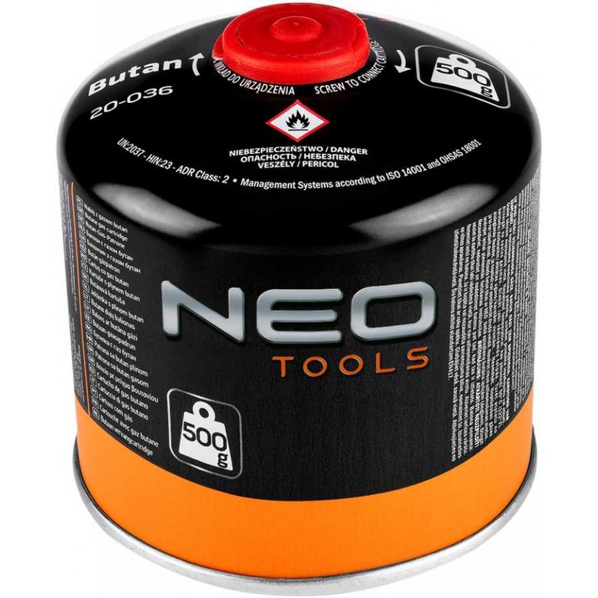 Neo Tools Turistinis dujų degiklis + 2 dujų kasetės 20-036 – 3