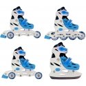 Roller skates Enero 4in1, size 26-29, blue