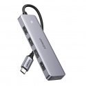 HUB Ugreen CM219 35574 with 4 USB-A 3.0 ports and USB-A 3.0 cable 1m - black HUB Ugreen CM219 35574 with 4 USB-A 3.0 ports and USB-A 3.0 cable 1m - black