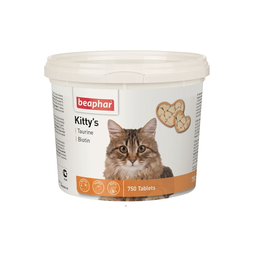 Vitamin supplement - Beaphar KITTY'S + Taurine + Biotin, 750tab