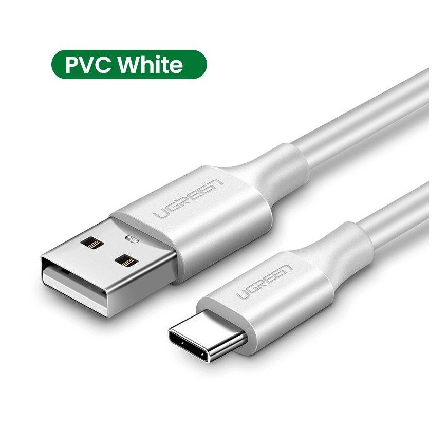 Ugreen 60121 USB-kaapeli USB 2.0 1 m USB A USB C Valkoinen