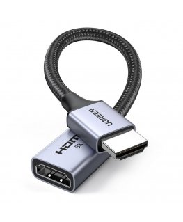 Ugreen HD165 HDMI (Male) / HDMI (Female) 8K Cable 0.15m - Gray