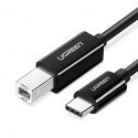 Ugreen US370 45034 cable for USB-C / USB-B printer 1m - black Ugreen US370 45034 cable for USB-C / USB-B printer 1m - black