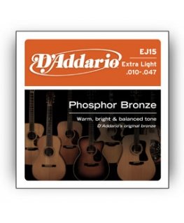 D'Addario EJ15 muzikos instrumentų styga Akustinė 6 vnt Plienas Gitara