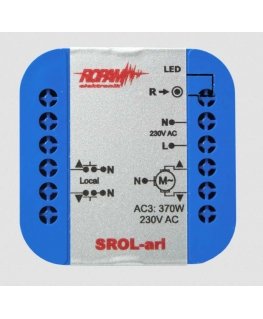 ROPAM SROL-ari wireless, in-ear roller shutter controller 230VAC, amperometry, roller shutter status in app and touch panel (-IP