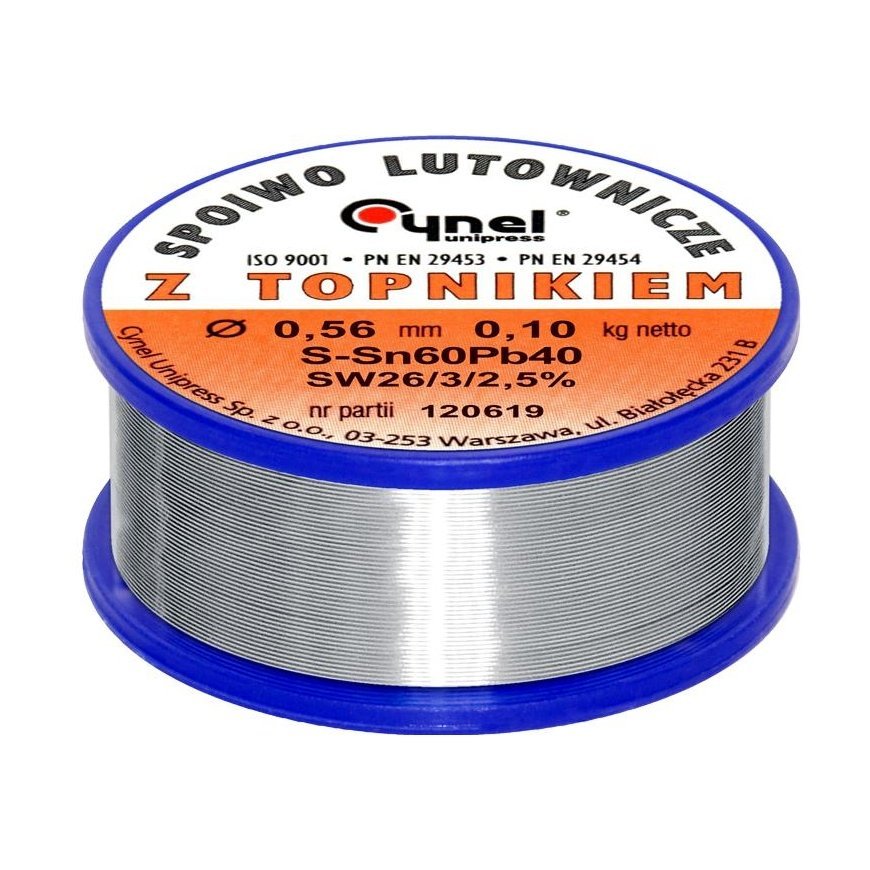 Blow Lydmetalis su fliusu CYNEL Sn60Pb40 SW26 0,56mm 100g – 2