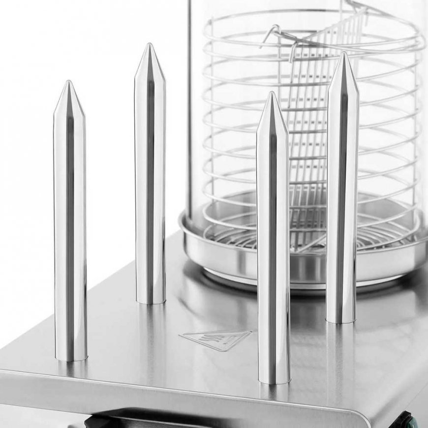Royal Catering Sausage heater, 4 bun skewers, capacity 30 sausages, 650 W – 2