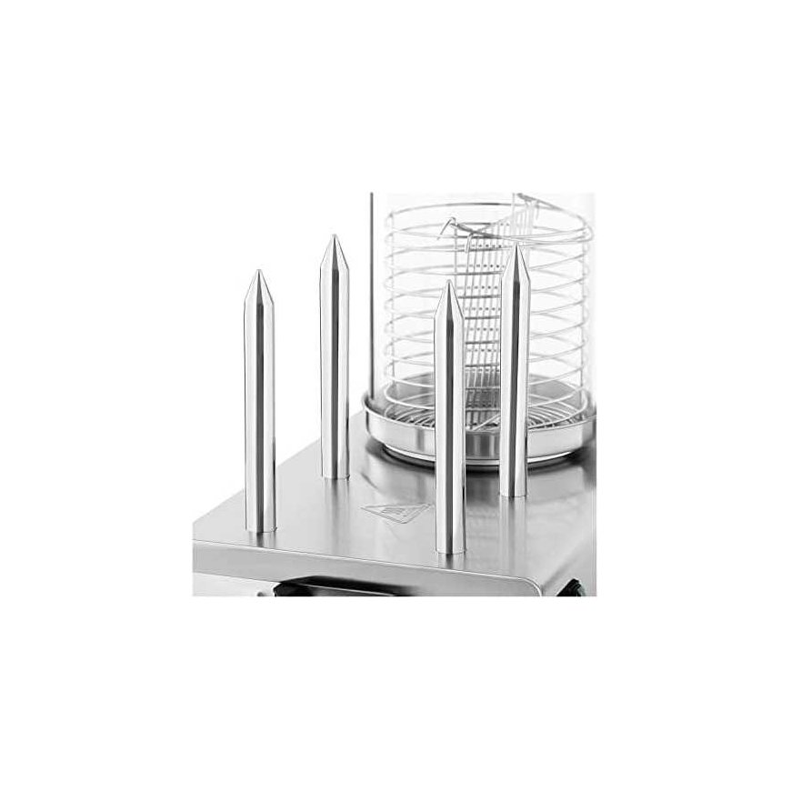Royal Catering Sausage heater, 4 bun skewers, capacity 30 sausages, 650 W – 5