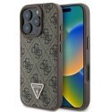 Case Guess GUHCP16XP4TDPW iPhone 16 Pro Max 6.9" brown/brown hardcase Leather 4G Triangle Strass MagSafe Case Guess GUHCP16XP4TDPW iPhone 16 Pro Max 6.9" brown/brown hardcase Leather 4G Triangle Strass MagSafe