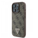 Case Guess GUHCP16XP4TDPW iPhone 16 Pro Max 6.9" brown/brown hardcase Leather 4G Triangle Strass MagSafe Case Guess GUHCP16XP4TDPW iPhone 16 Pro Max 6.9" brown/brown hardcase Leather 4G Triangle Strass MagSafe