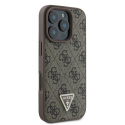 Dėklas Guess GUHCP16XP4TDPW iPhone 16 Pro Max 6.9" ruda/ruda hardcase Leather 4G Triangle Strass MagSafe Dėklas Guess GUHCP16XP4TDPW iPhone 16 Pro Max 6.9" ruda/ruda hardcase Leather 4G Triangle Strass MagSafe