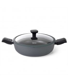 Fissman Pot BRILLIANT 28x7.5 cm / 4.1 l with removable handles and glass lid (aluminum with non-stick coating)
