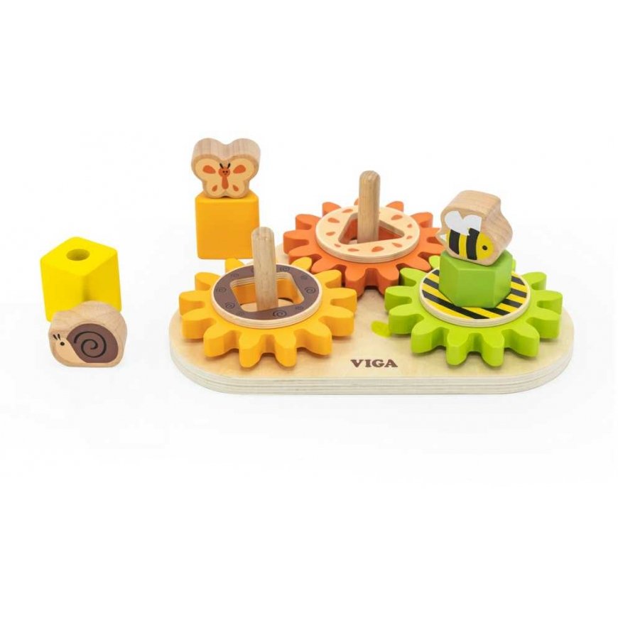 Viga Toys Medinis rūšiuoklis „Krumpliaračiai. Formos ir mechanizmai“ – 2